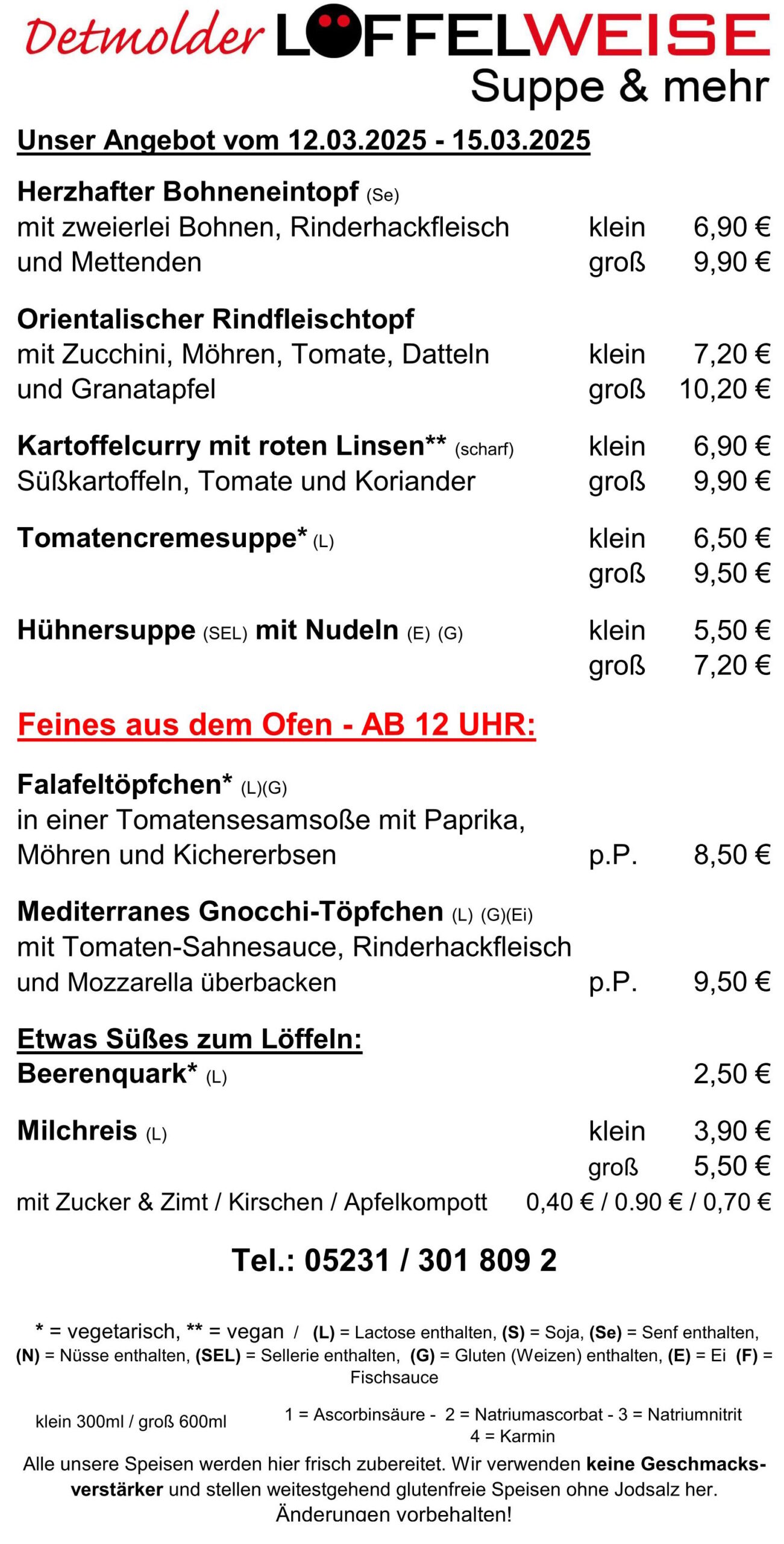 Speisekarte