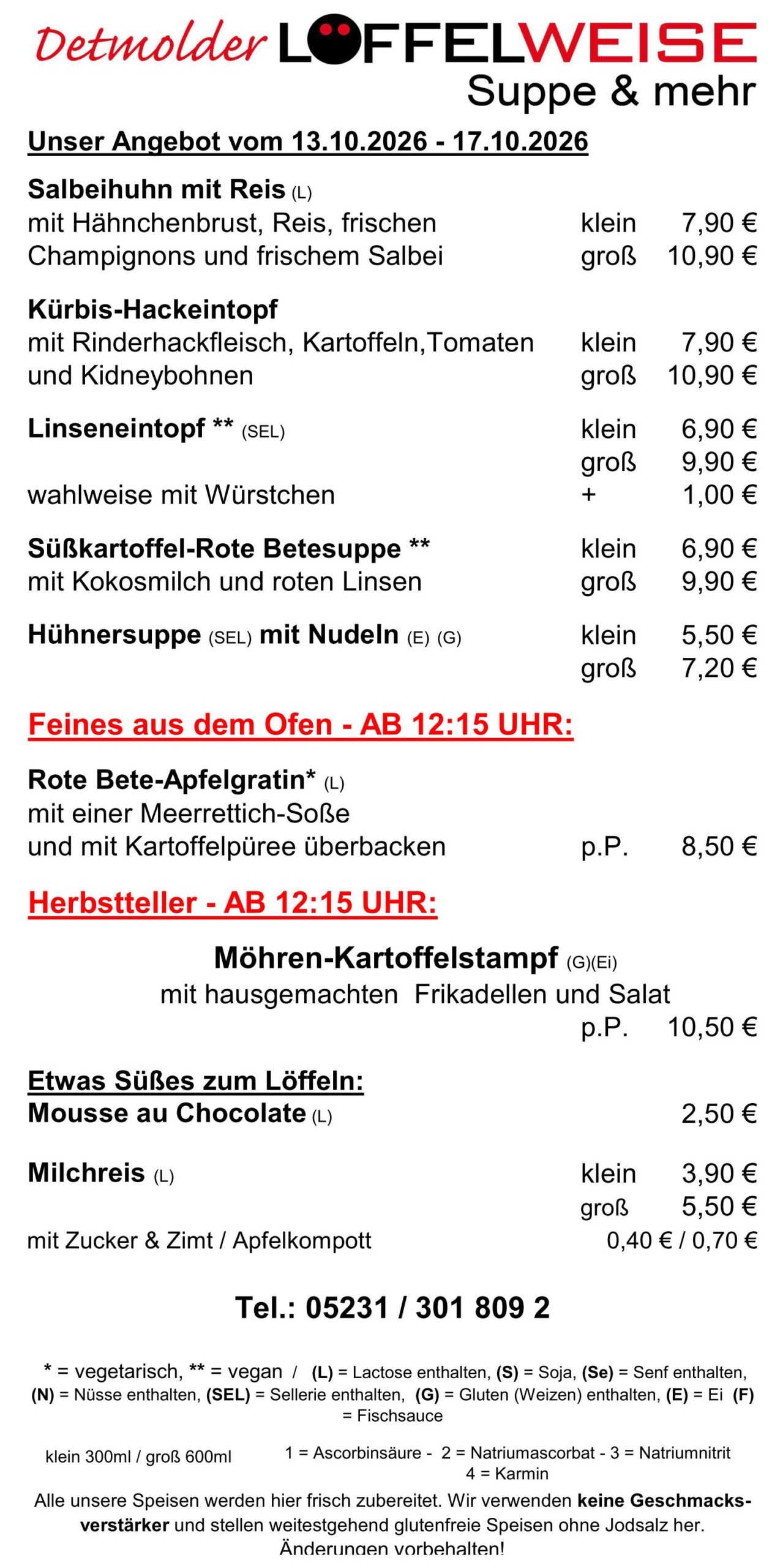 Speisekarte